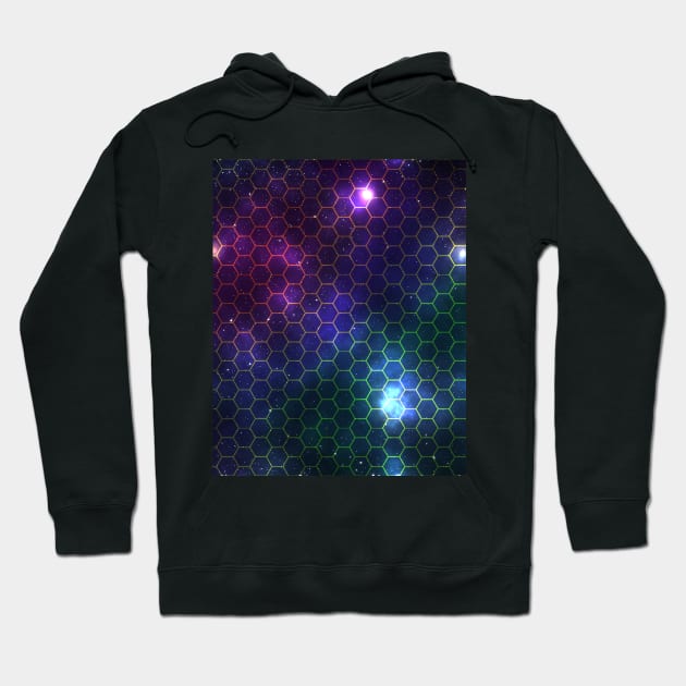 Geometric pattern space background Hoodie by fakemirror